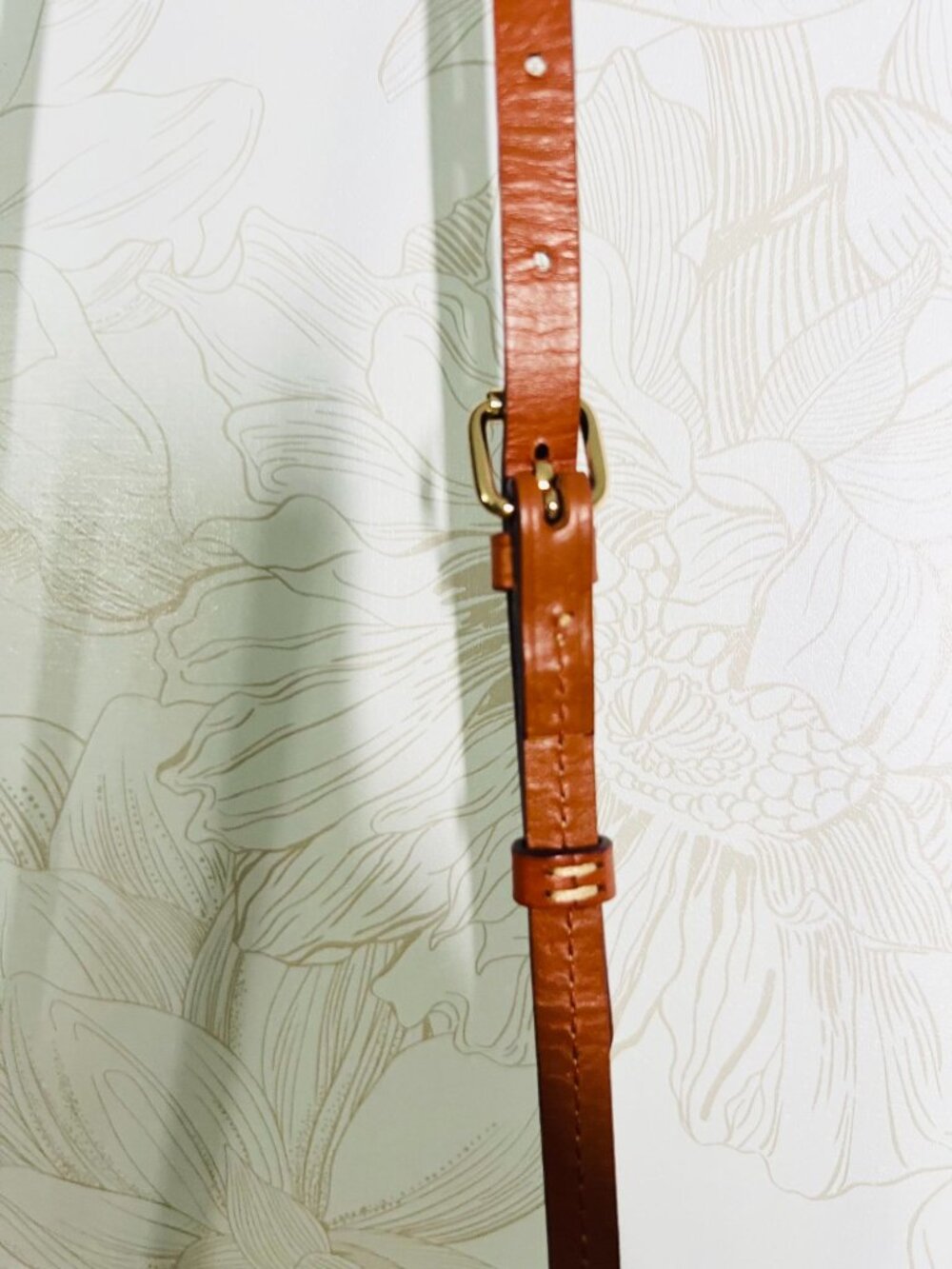 White Crossbody Bag With Braided Leather Straps & Red Interior -Adjustable Strap - Picture 16 of 16